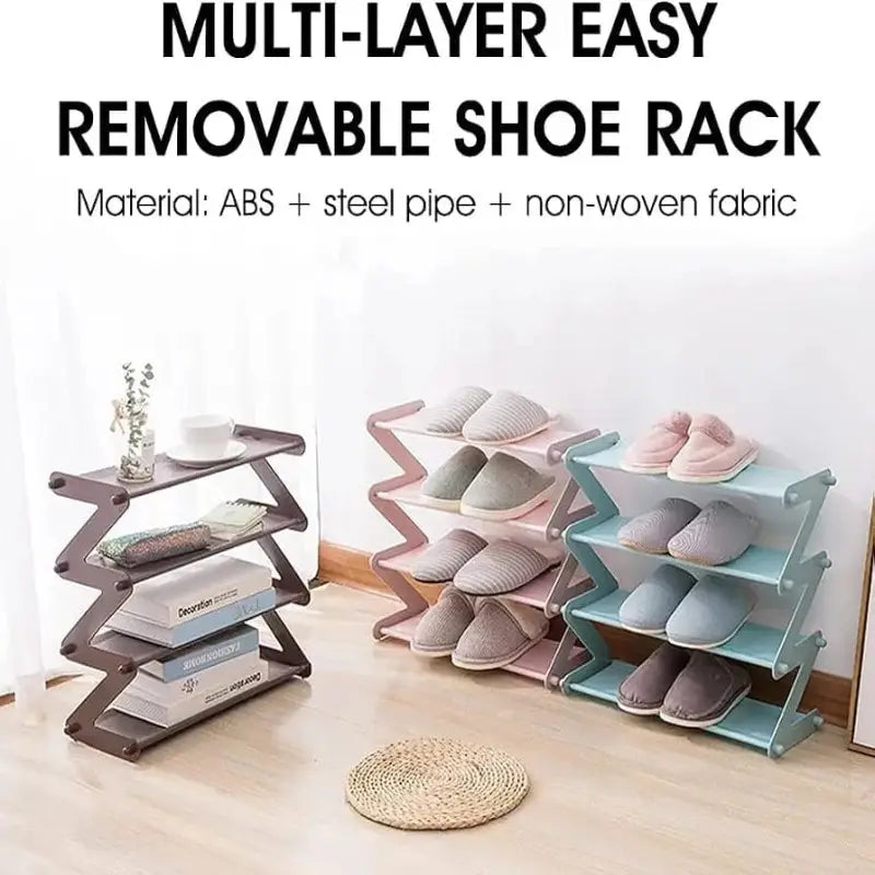 4 Layer Z Shaped Shoe Rack