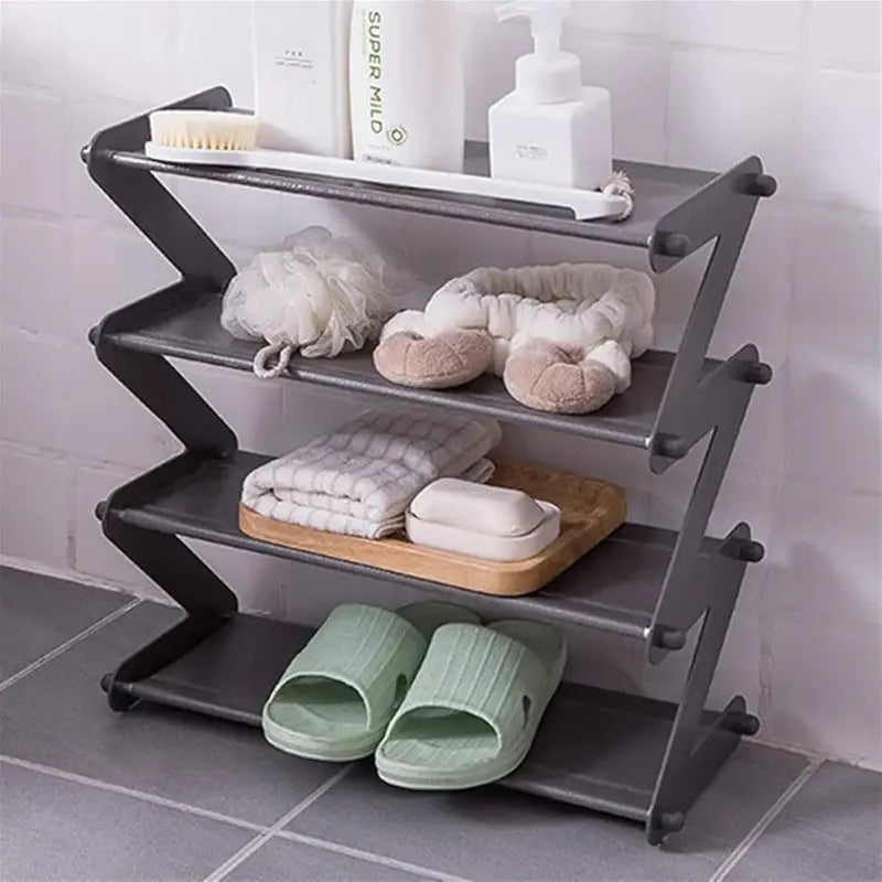 4 Layer Z Shaped Shoe Rack