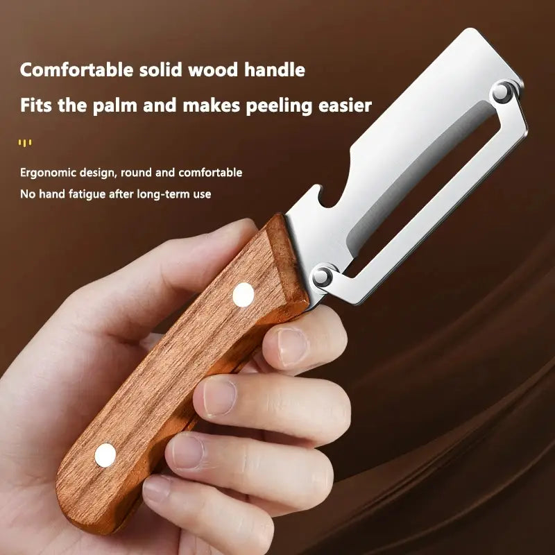 3-in-1 Multi Function Kitchen Tool with Wooden Handle
